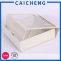 Customized fancy paper clear folding box with pvc window